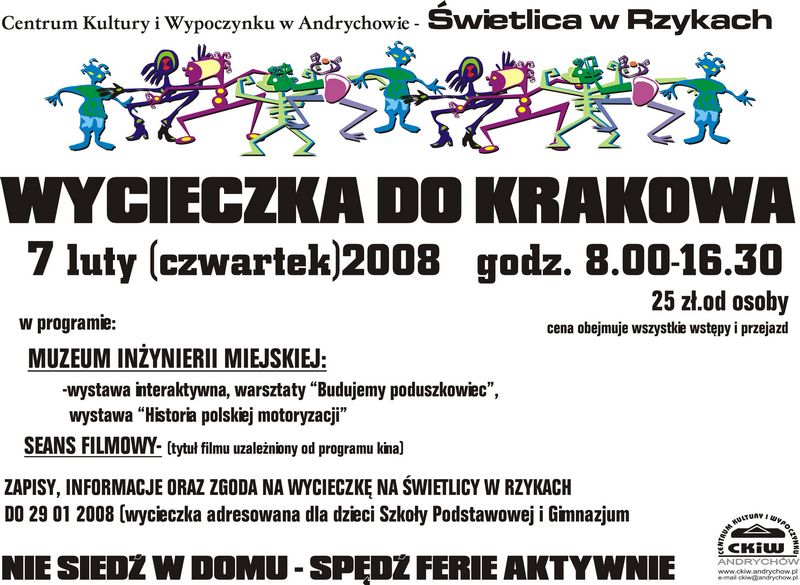 Świetlica w Rzykach zaprasza na wycieczkę